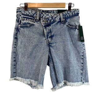 Wild‎ Fable NWT Jean Shorts Blue High Rise Bermuda Raw Hem High Rise Size 4